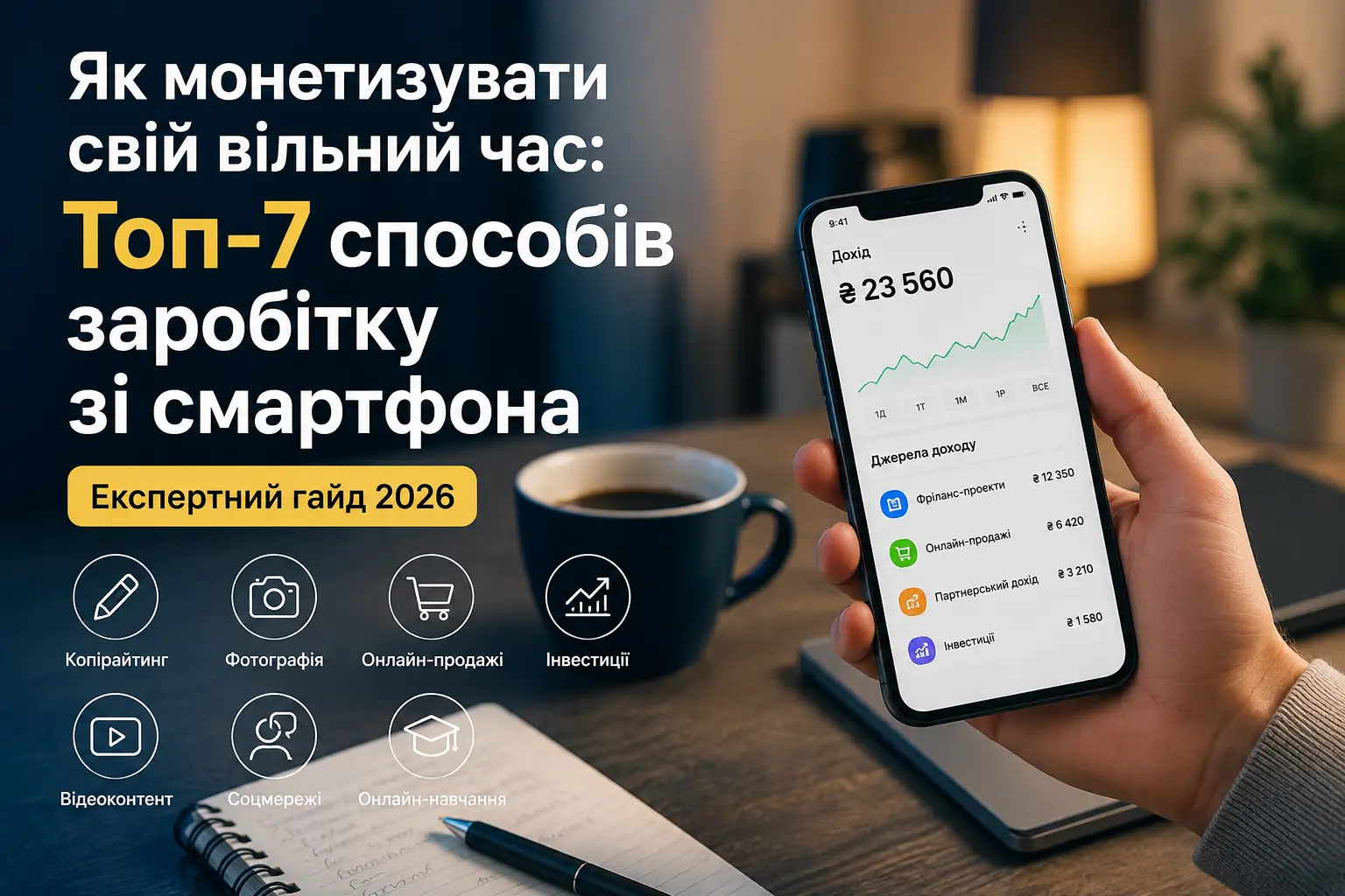 Як монетизувати свій вільний час: топ-7 способів заробітку зі смартфона.